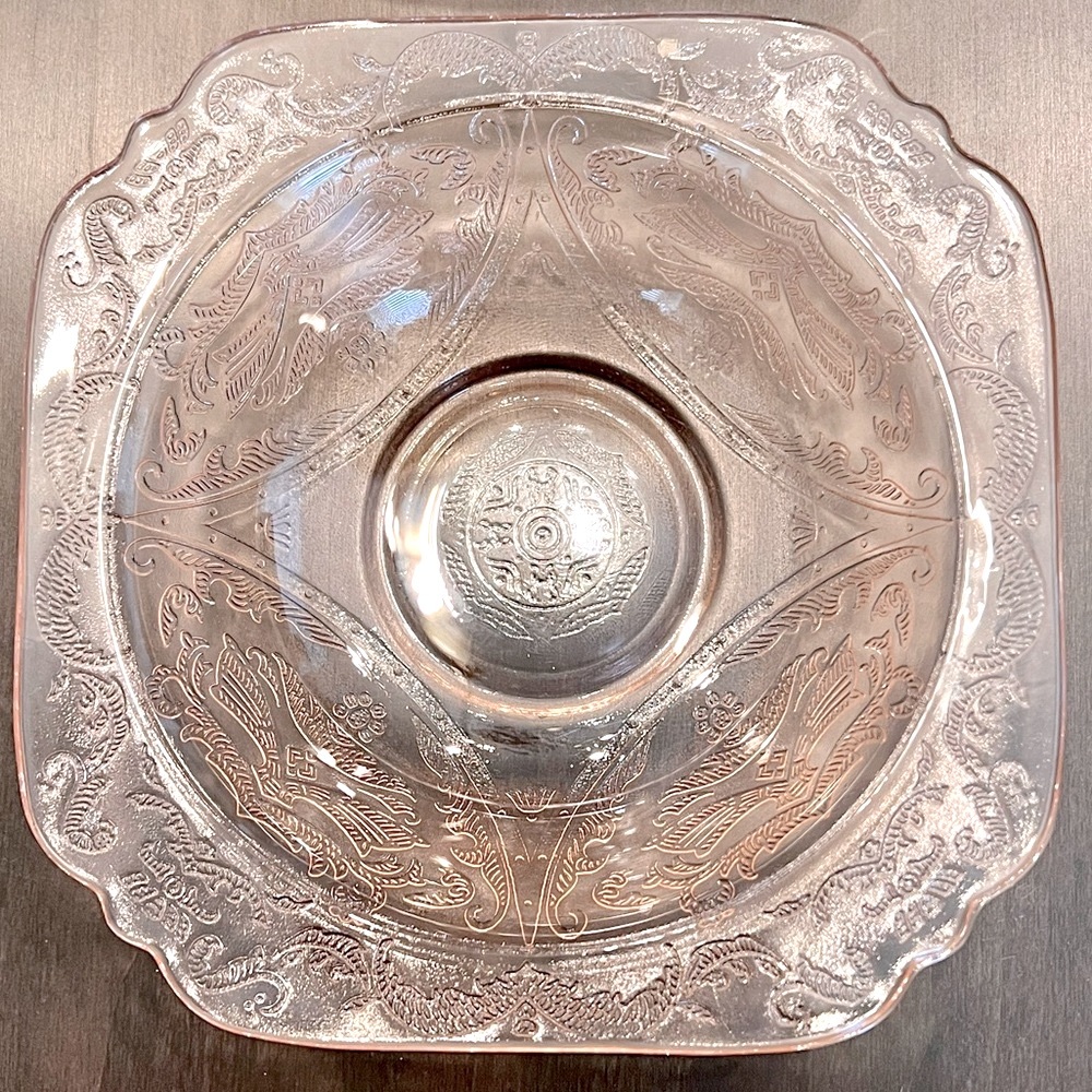 Indiana Glass Pink Depression Glass Federal Madrid Salad Soup Bowl set of (8)
